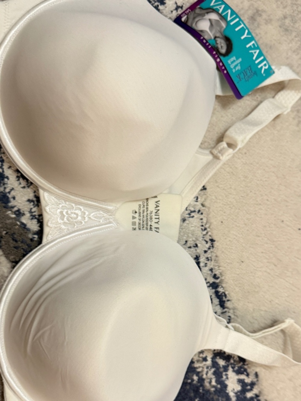 NWT Vanity Fair Beauty Back Full Bra 44D Natural 76380